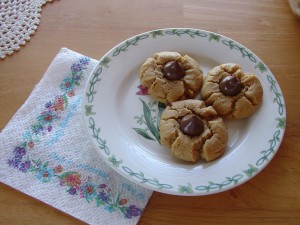 Peanut Butter Kiss Cookies on a Plate